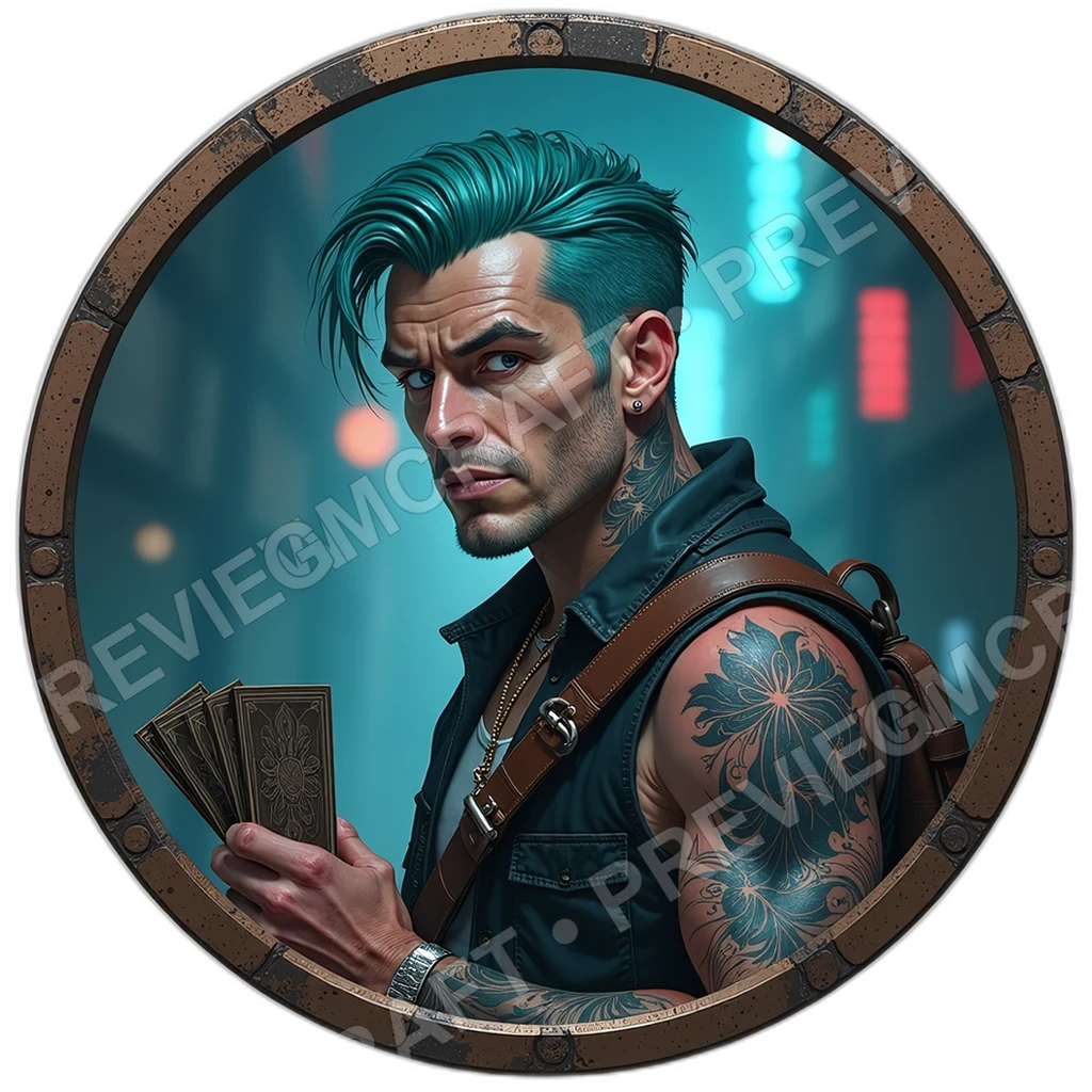 Market Raconteur, Male, Cracked Throat Amp, Folding Story Cards, Coin Stitched Satchel, Npcs, ,Senior Age Old Person,1.8,, ,Stocky Build,1.8,, ,Teal H 0001 top-down token preview