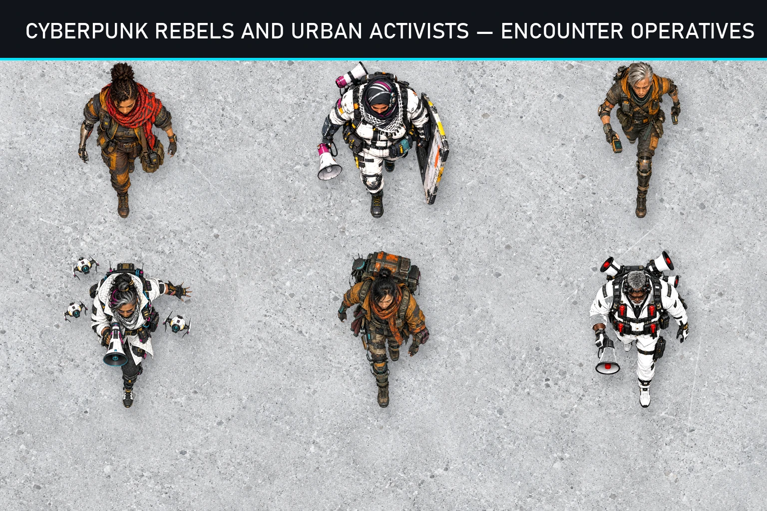 Cyberpunk Rebels And Urban Activists product preview 1