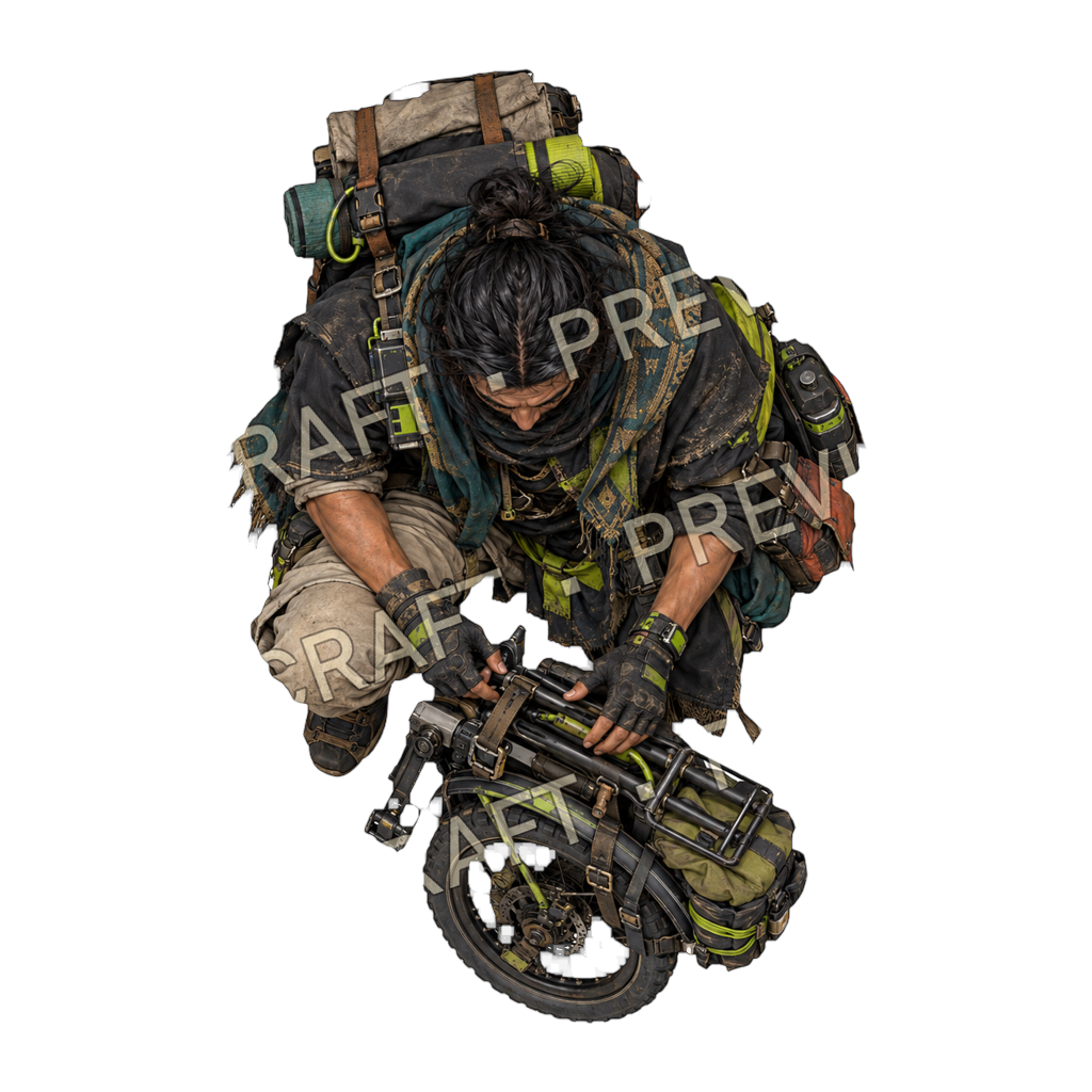 Wasteland Nomad top-down token preview