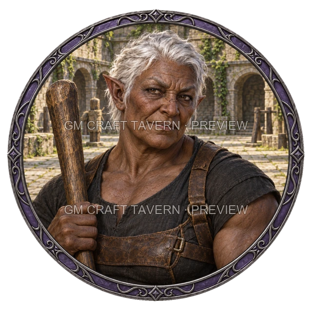 Aperçu du token vu du dessus de Urdan Stonebrook - Barbare