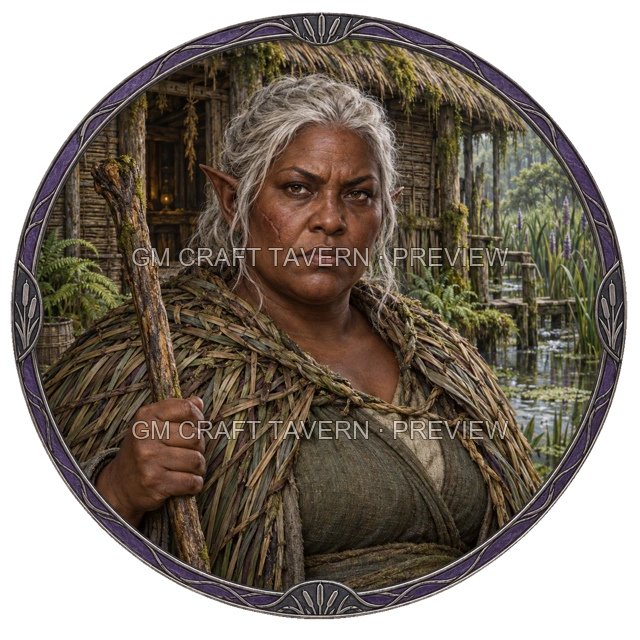 Aperçu du token vu du dessus de Durg Reedvale - Druide