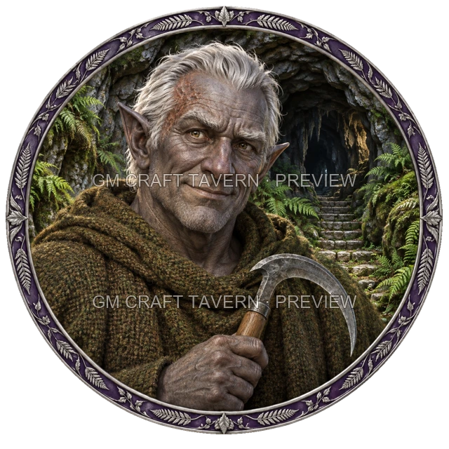 Aperçu du token vu du dessus de Morga Reedvale - Druide