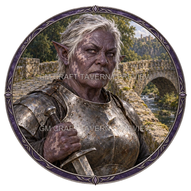 Aperçu du token vu du dessus de Urdan Ashfield - Guerrier