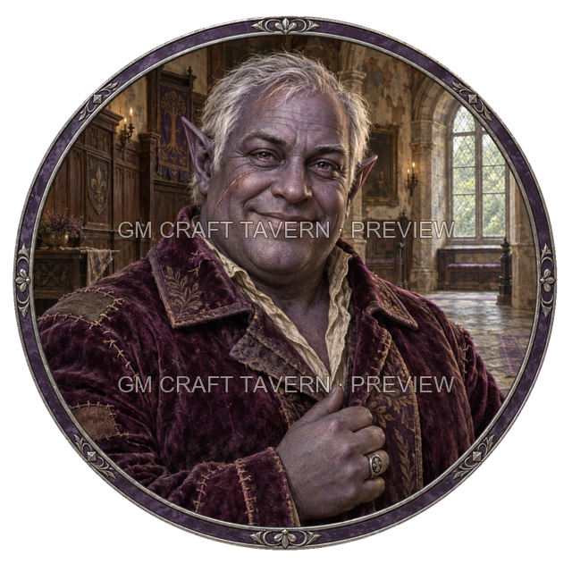 Varka Oakbend - aperçu de token de noble vu du dessus