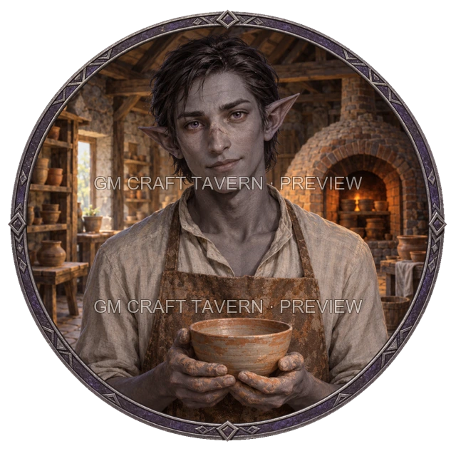 Besha Oakbend - aperçu de token d’artisan vu du dessus