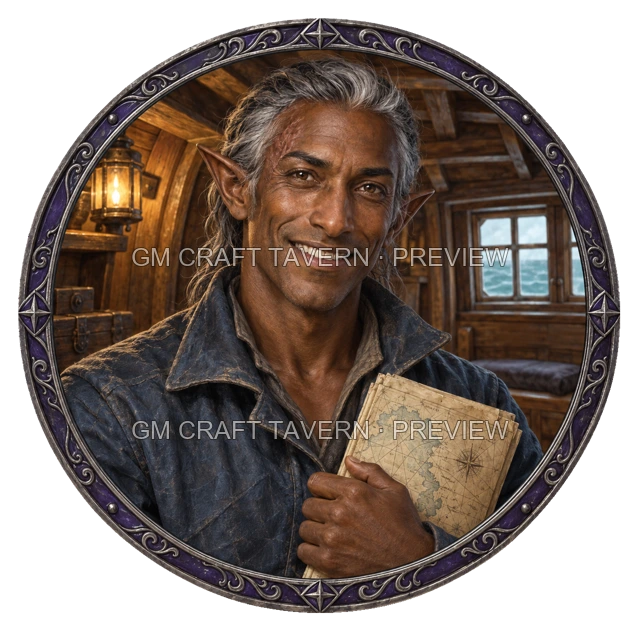 Varka Hillward - aperçu de token de marin vu du dessus