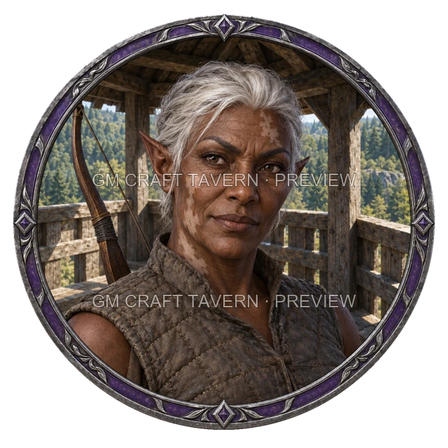 Urdan Redcliff - aperçu de token de combattant vu du dessus