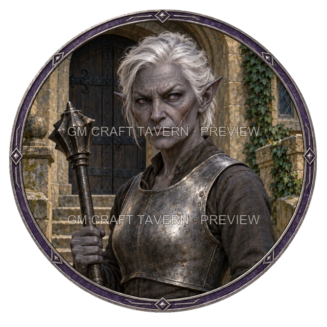 Urdan Clearwell - aperçu de token de combattant vu du dessus