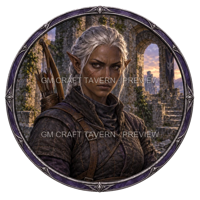 Aperçu de token d’archer ennemi vu du dessus