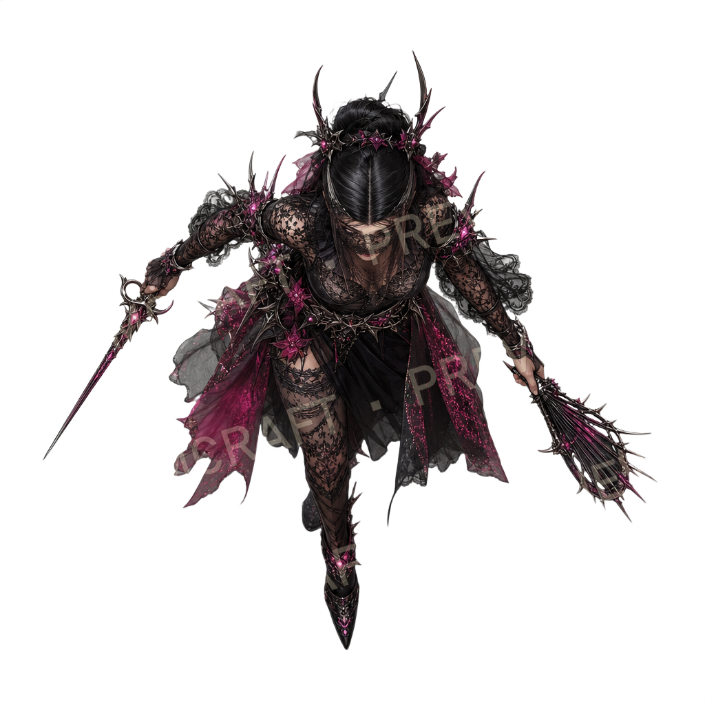 Lace Assassin top-down token preview