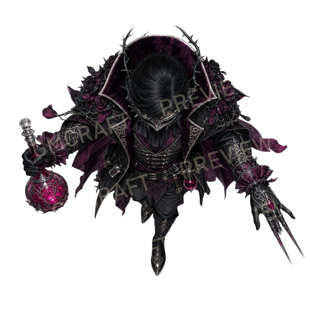 Velvet Poisoner top-down token preview
