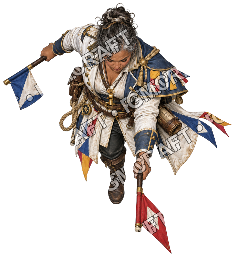 Pirate Ocean 0531 Signalman Sharp Topdown Token top-down token preview