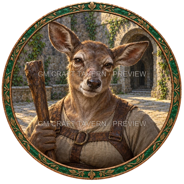 Aperçu du token vu du dessus de Urdan Stonebrook - Barbare