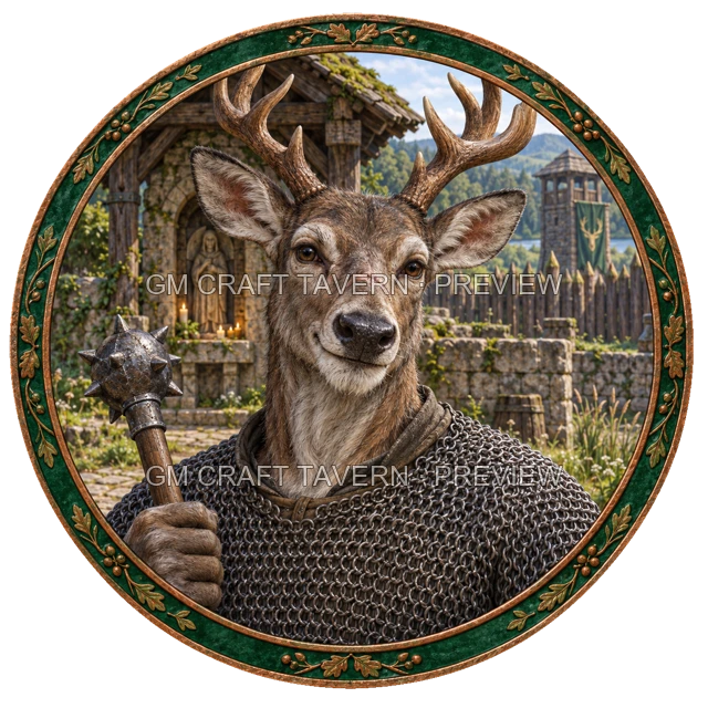 Aperçu du token vu du dessus de Varka Reedvale - Clerc