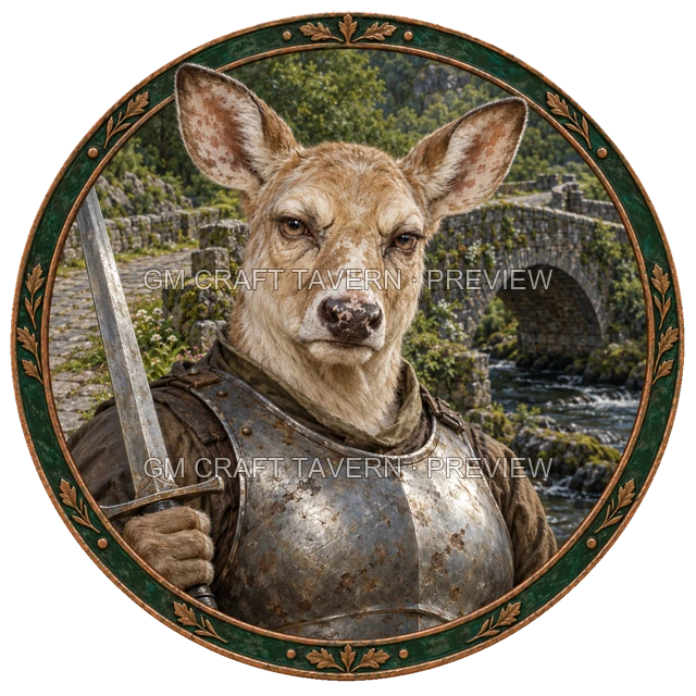 Aperçu du token vu du dessus de Urdan Ashfield - Guerrier