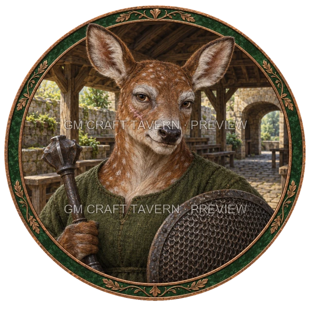 Aperçu du token vu du dessus de Urdan Mossridge - Paladin