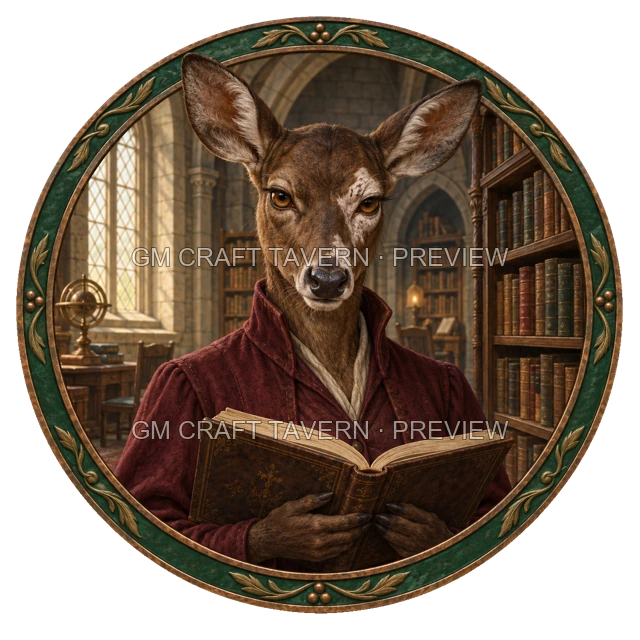 Aperçu du token vu du dessus de Durg Ironwell - Magicien