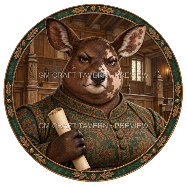 Grom Oakbend - aperçu de token de noble vu du dessus