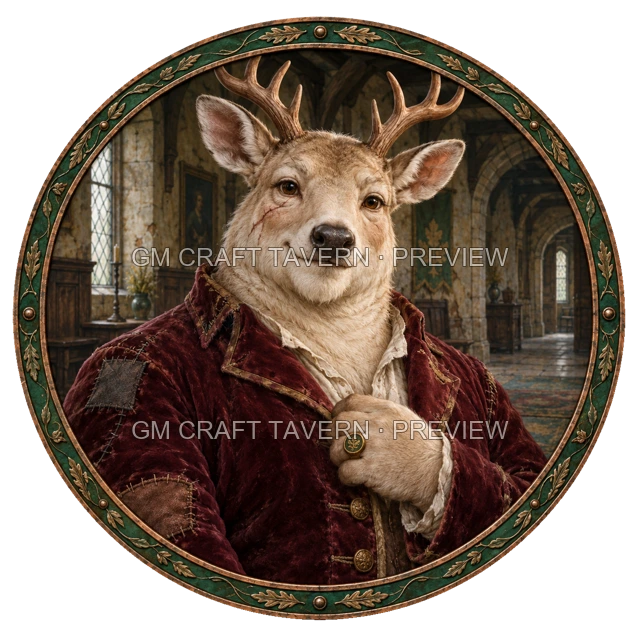 Varka Oakbend - aperçu de token de noble vu du dessus