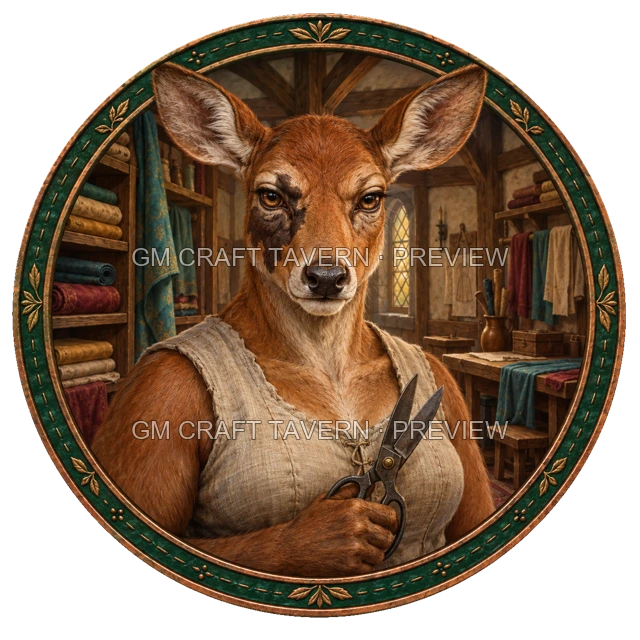 Durg Oakbend - aperçu de token d’artisan vu du dessus