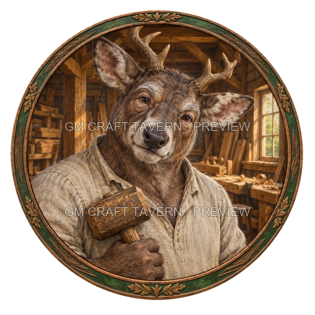 Morga Oakbend - aperçu de token d’artisan vu du dessus
