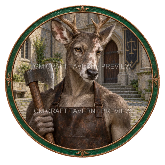 Varka Clearwell - aperçu de token de combattant vu du dessus