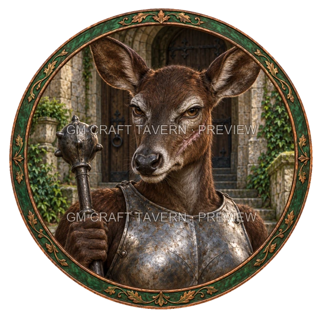 Urdan Clearwell - aperçu de token de combattant vu du dessus