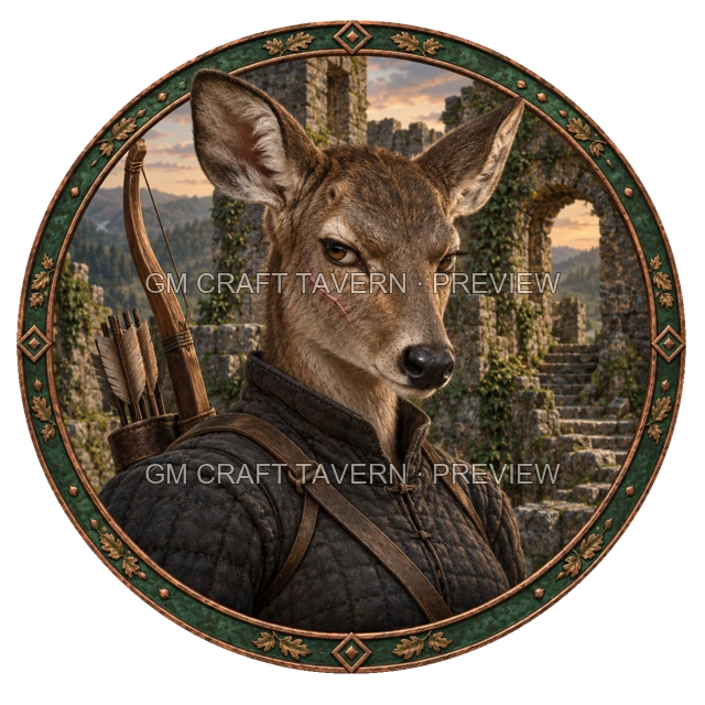 Aperçu de token d’archer ennemi vu du dessus