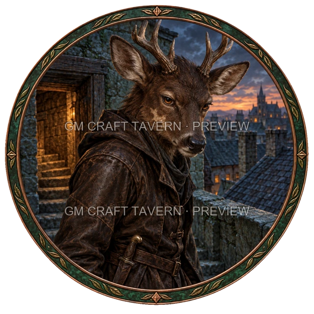 Aperçu de token d’assassin vu du dessus