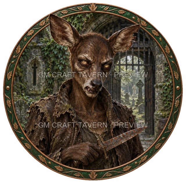 Aperçu de token de bandit mort-vivant vu du dessus