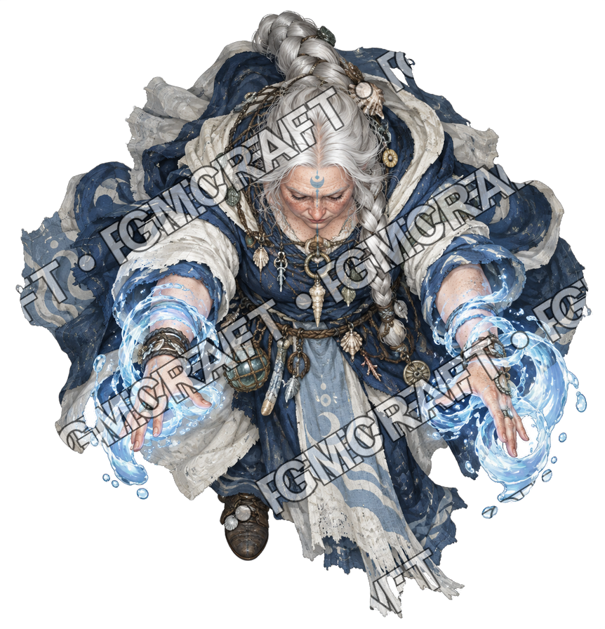 Pirate Ocean 0164 Tide Priest Water Reflections Topdown Token top-down token preview