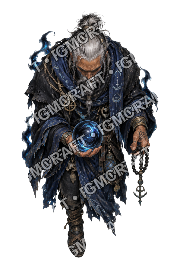 Pirate Ocean 0167 Depths Seer Deep Shadow Topdown Token top-down token preview