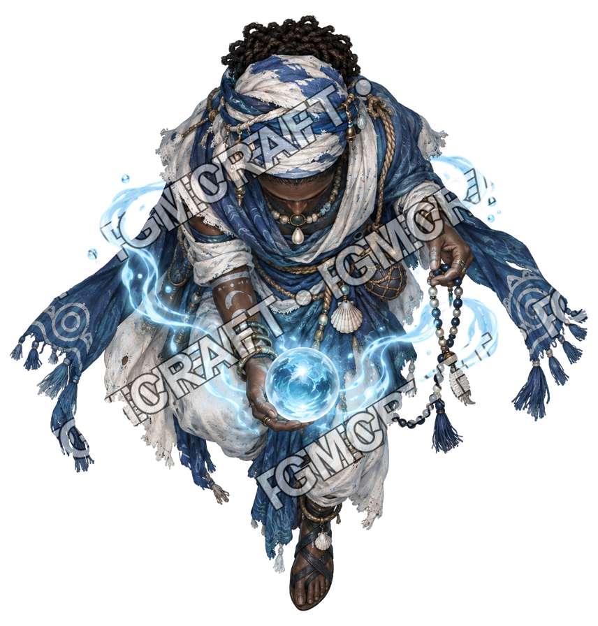 Pirate Ocean 0168 Depths Seer Water Reflections Topdown Token top-down token preview