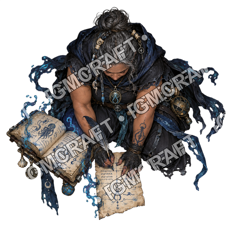 Pirate Ocean 0179 Mystery Apprentice Deep Shadow Topdown Token top-down token preview