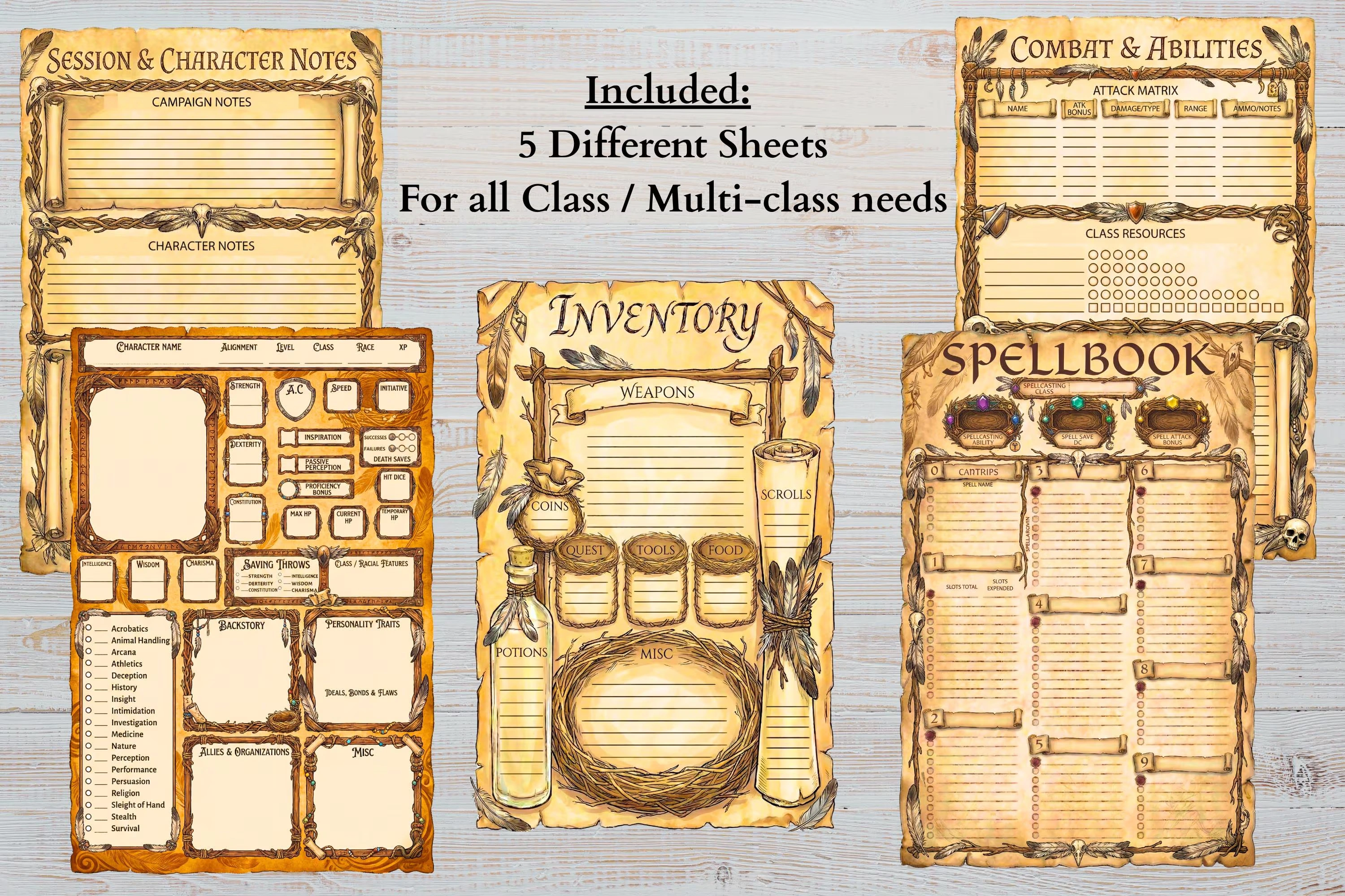DnD Character Sheet Bundle product preview 4