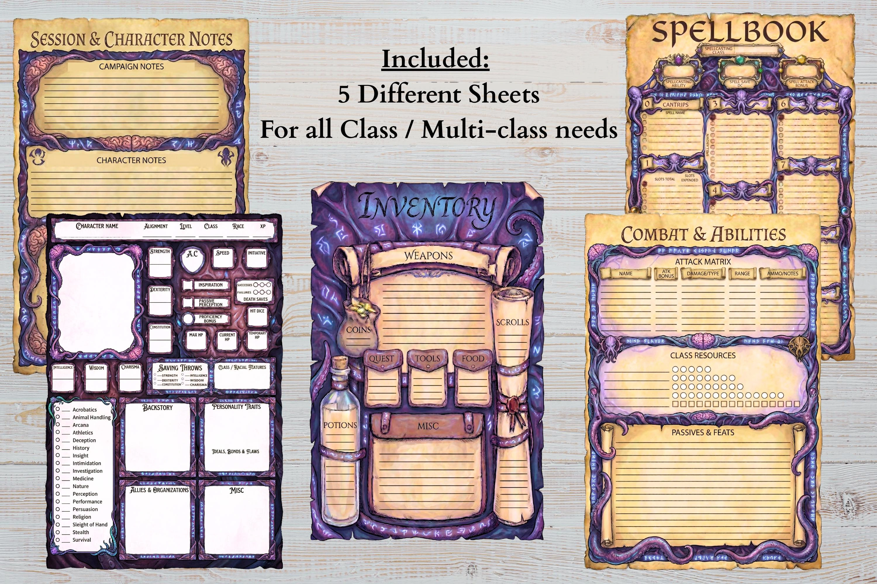 DnD Character Sheet Bundle product preview 12