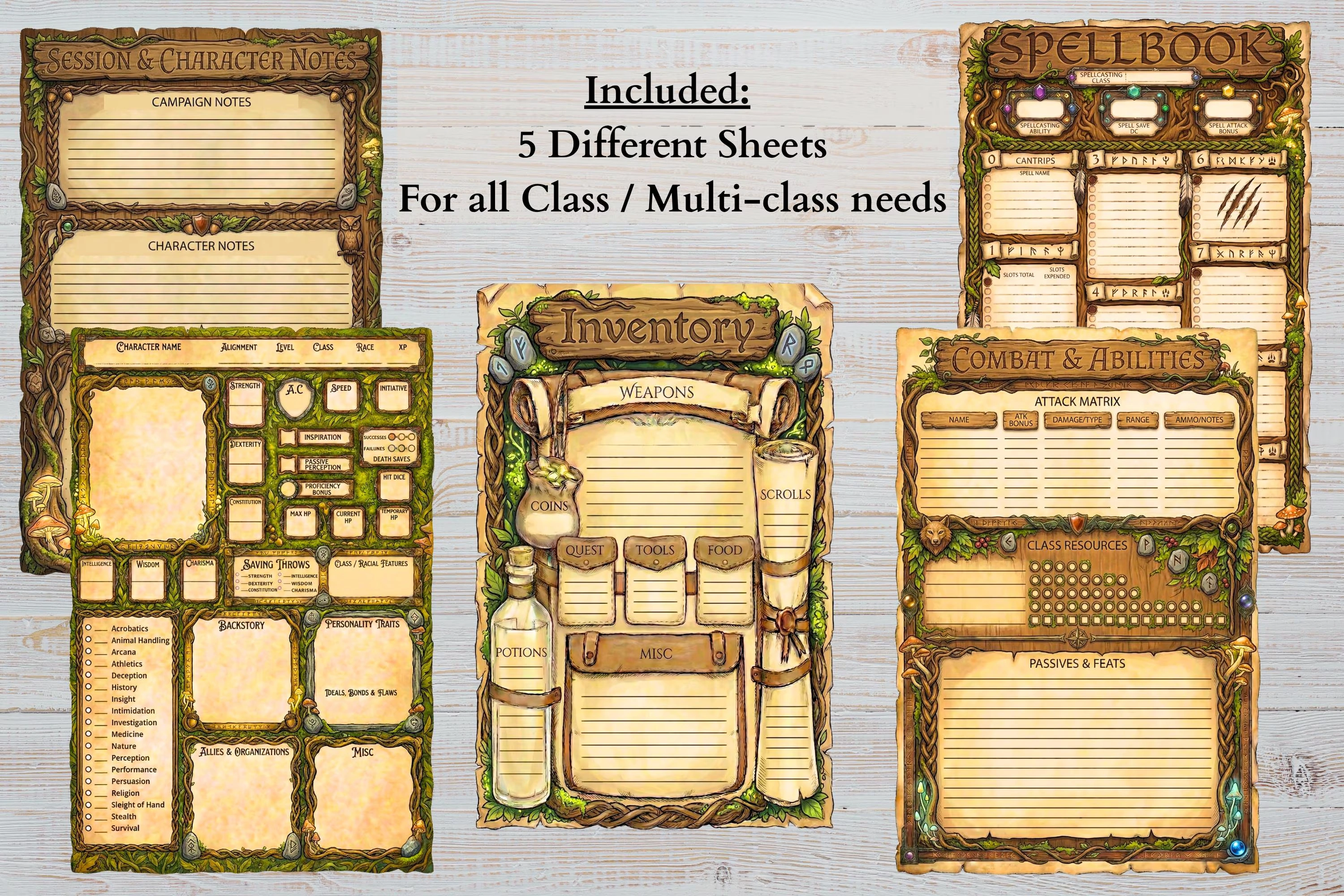DnD Character Sheet Bundle product preview 13