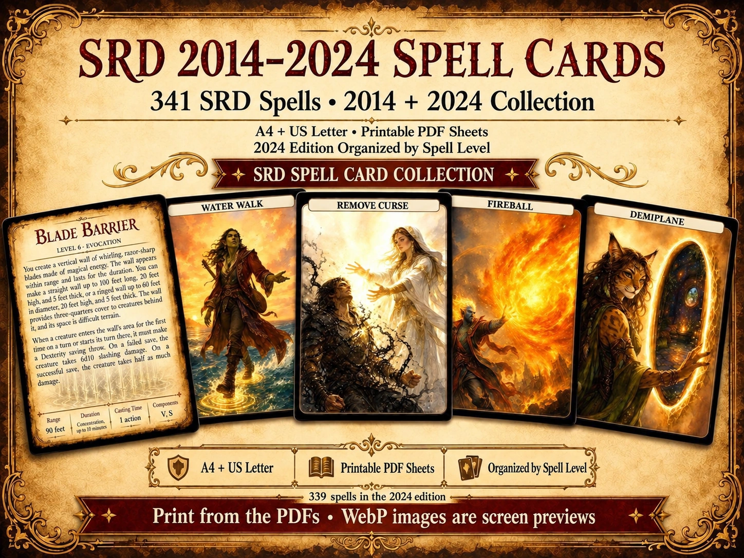 DnD Spell Cards product preview 1