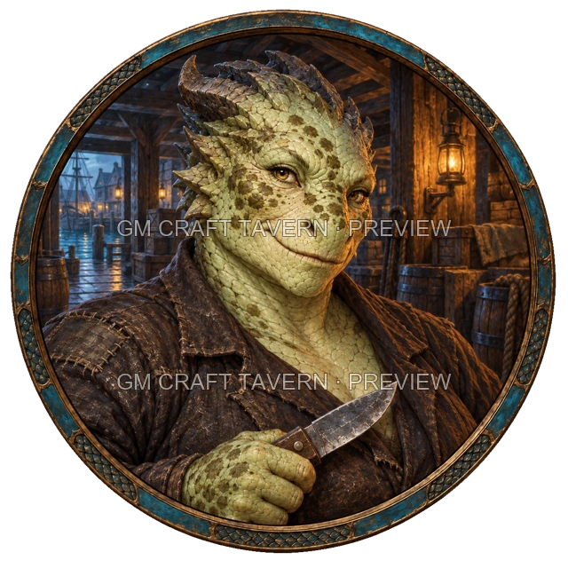 Aperçu du token vu du dessus d’Izzun Slatecrest - Roublard