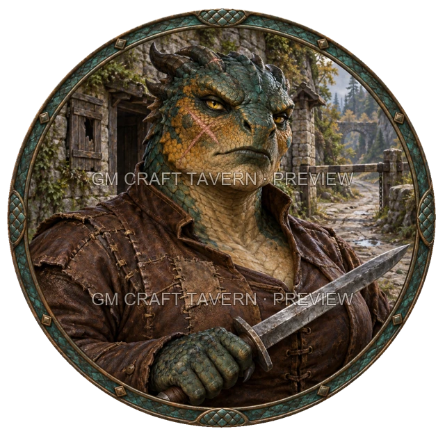 Aperçu de token de capitaine bandit vu du dessus