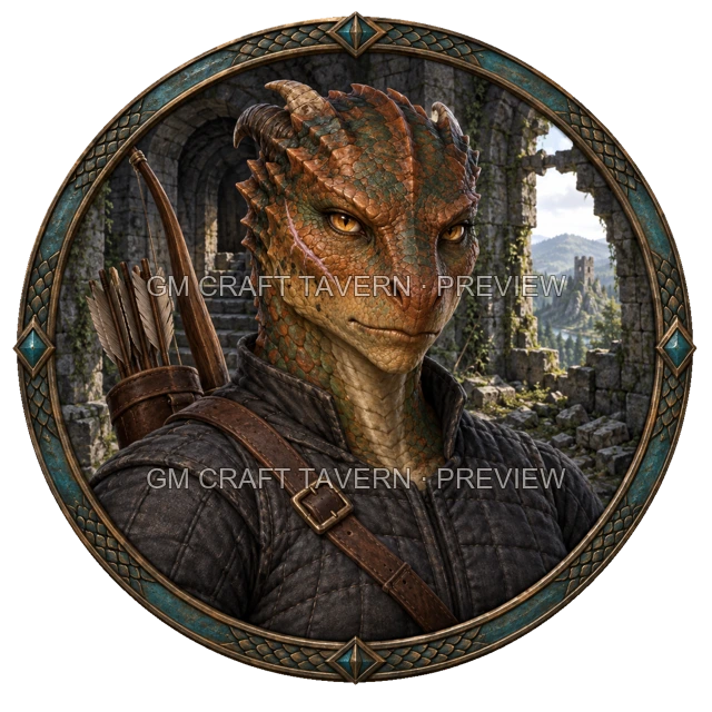 Aperçu de token d’archer ennemi vu du dessus