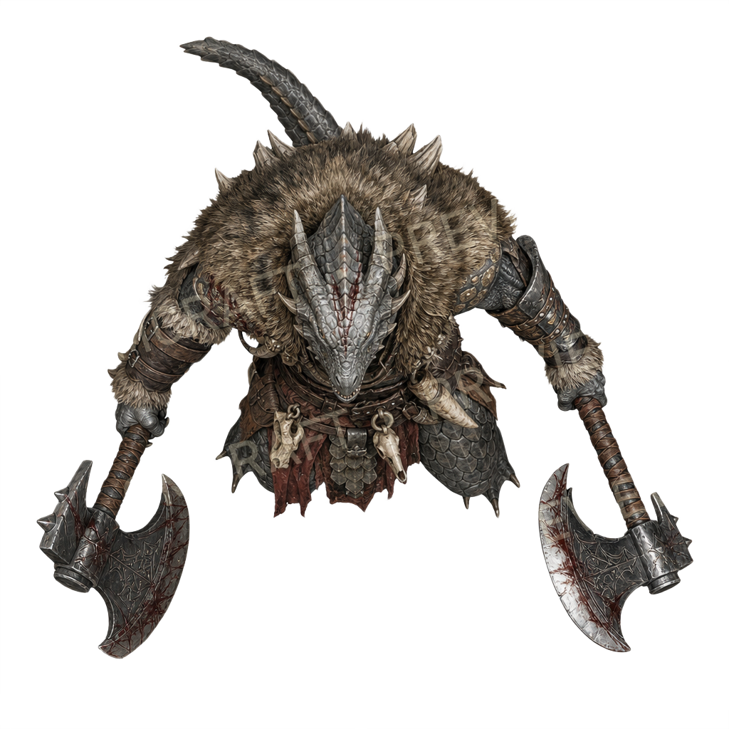 Dragonborn 20 Northern Reaver top-down token preview