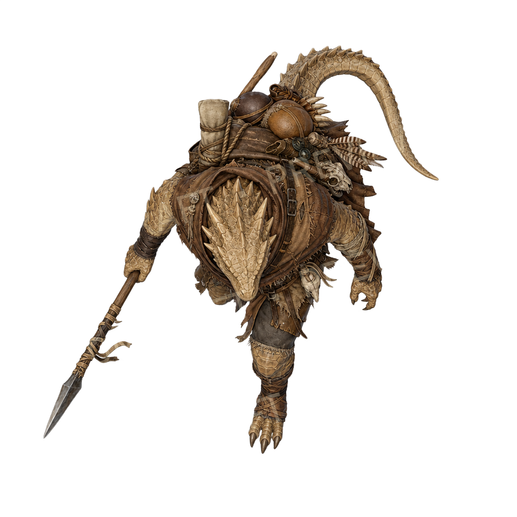 Dragonborn 22 Nomad Hunter top-down token preview