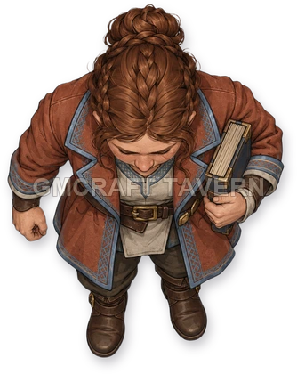 Borin Ironwell - Warlock top-down token preview