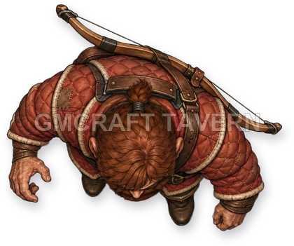 107 · Enemy 26 - Beast Poacher top-down token preview