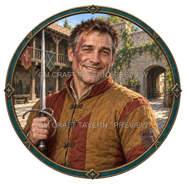 Aperçu du token vu du dessus de Varka Ashfield - Guerrier