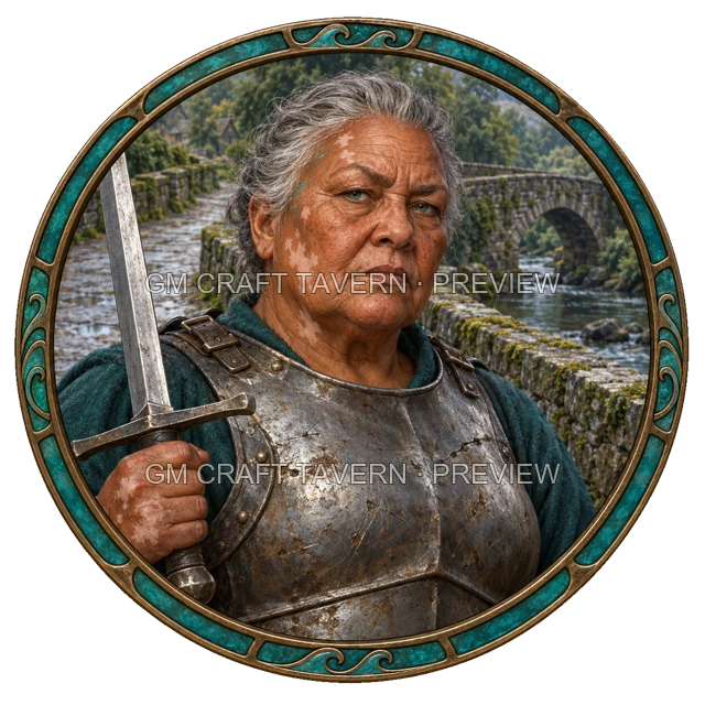 Aperçu du token vu du dessus de Urdan Ashfield - Guerrier