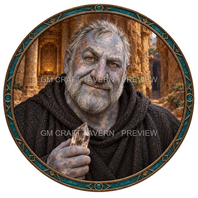 Aperçu du token vu du dessus de Morga Duskford - Ensorceleur