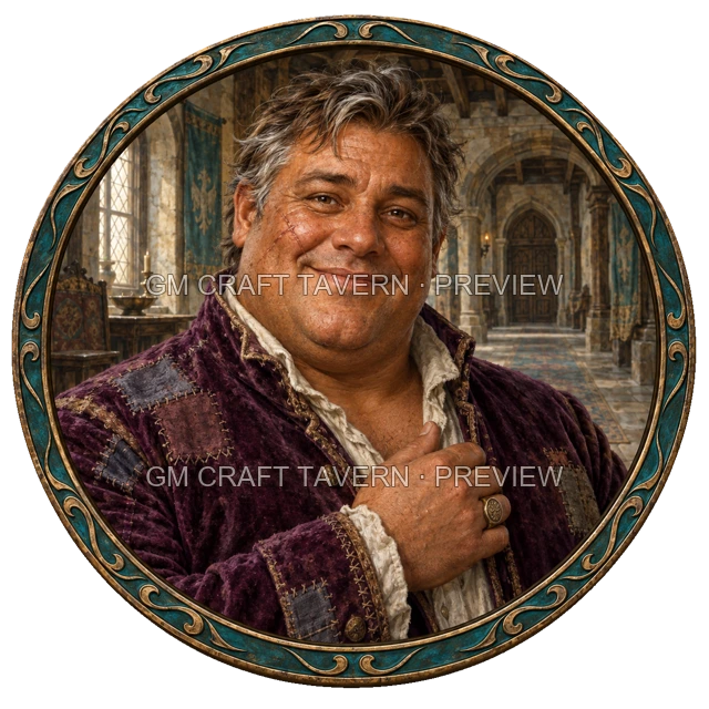 Varka Oakbend - aperçu de token de noble vu du dessus