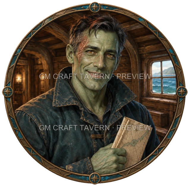 Varka Hillward - aperçu de token de marin vu du dessus